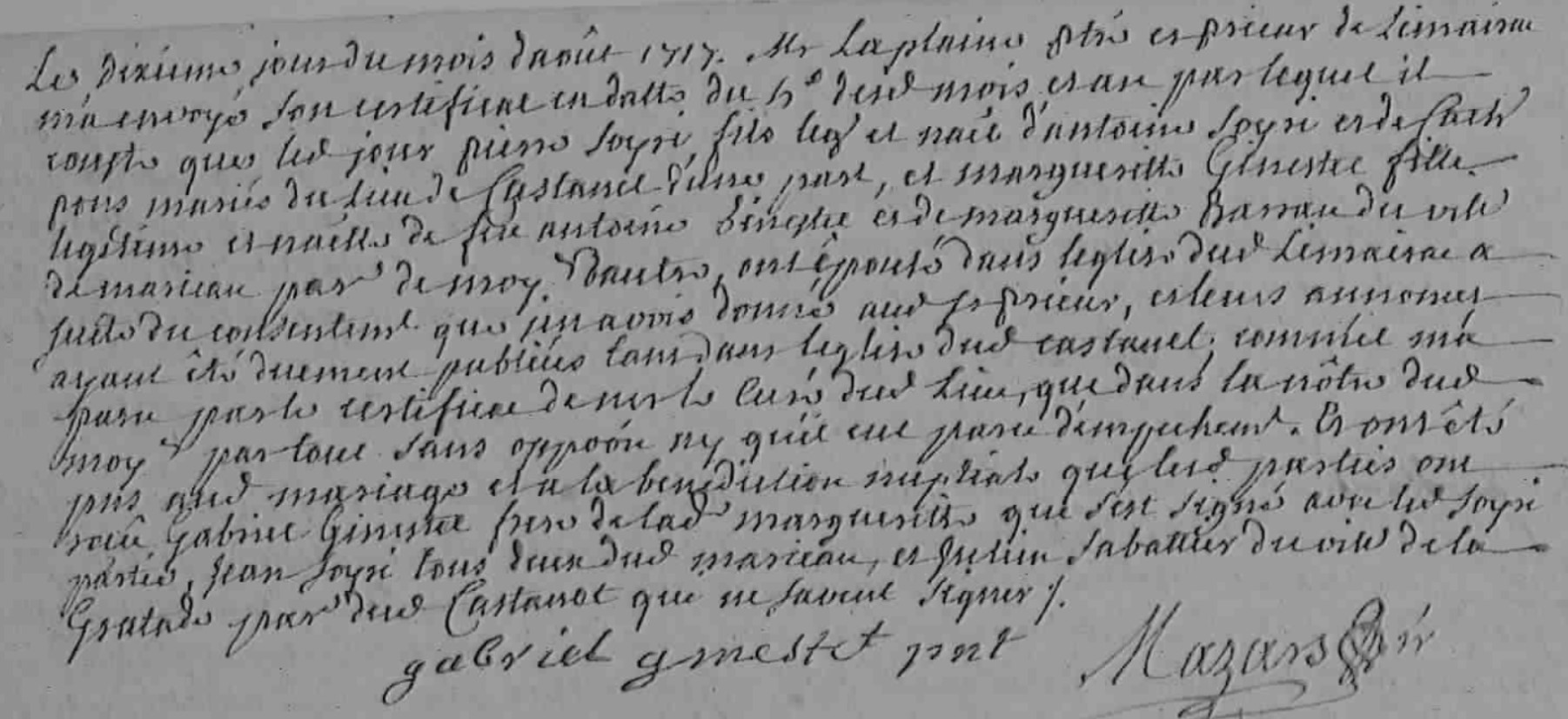 Mariage Souyri Pierre - Ginestet Marguerite 10_08_1717.jpg